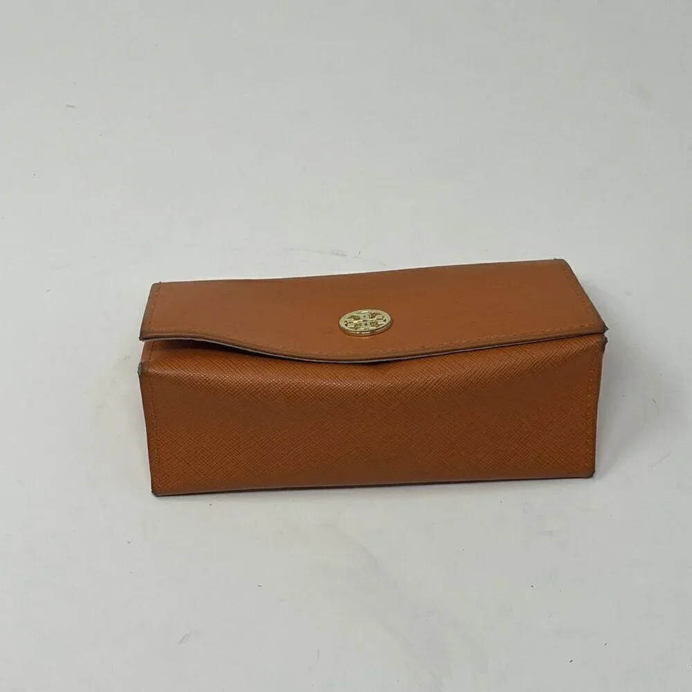 Tory Burch sunglasses glasses case orange soft logo